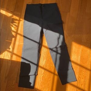 Navy Blue Stretchy Capri Pull On Pants